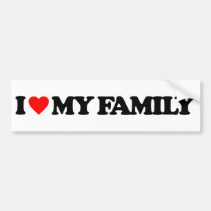 I LOVE MY FAMILY BUMPER STICKER