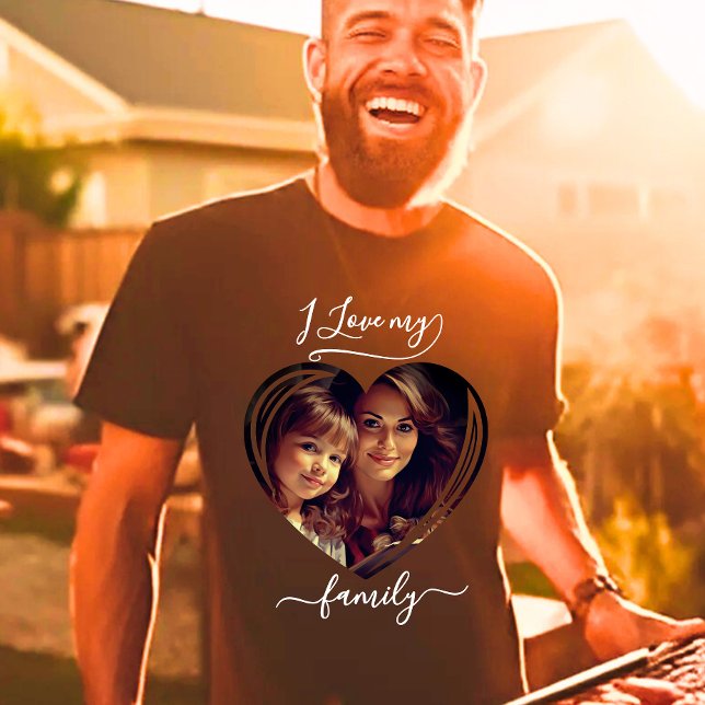 I love my family Custom Photo T-Shirt (Creator Uploaded)