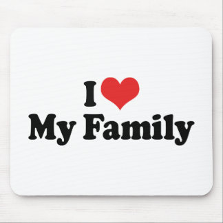i Love My Family Mouse Pad