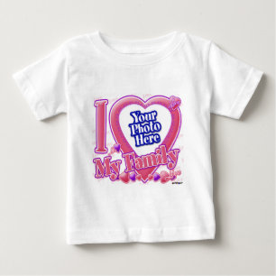 I Love My Family pink/purple - photo Baby T-Shirt