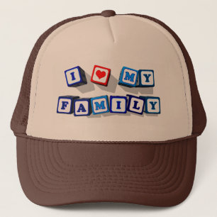 I LOVE MY FAMILY TRUCKER HAT