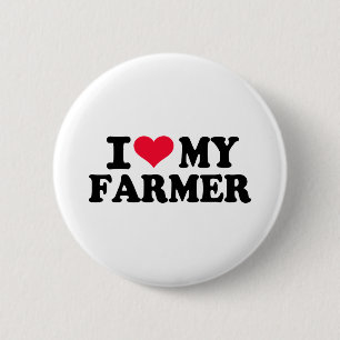 I love my Farmer 6 Cm Round Badge