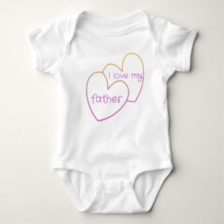 I love my father baby bodysuit