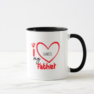 I Love My Father Photo Gift Classic Mug, 11 oz C Mug