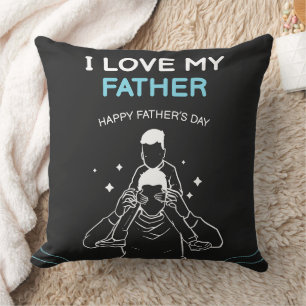 I Love My Father Shoulder Ride Sketch Cushion