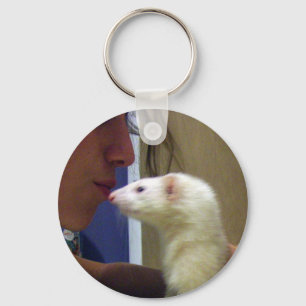 I Love My Ferret Key Ring