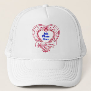 I Love My Fiancé! Photo Red Hearts Trucker Hat