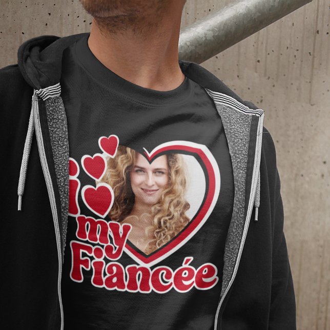 I Love My Fiancée Custom Photo T-Shirt (Creator Uploaded)