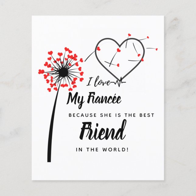 I Love My fiancée - Personalised Best Friend Cute (Front)