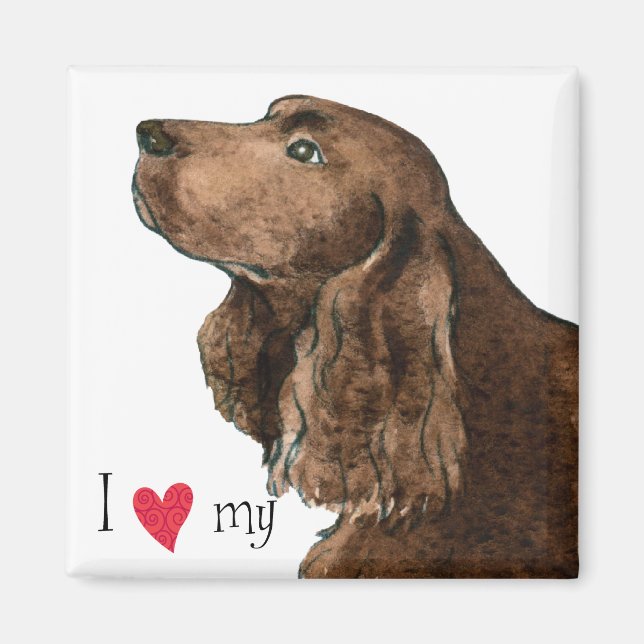 I Love my Field Spaniel Magnet (Front)