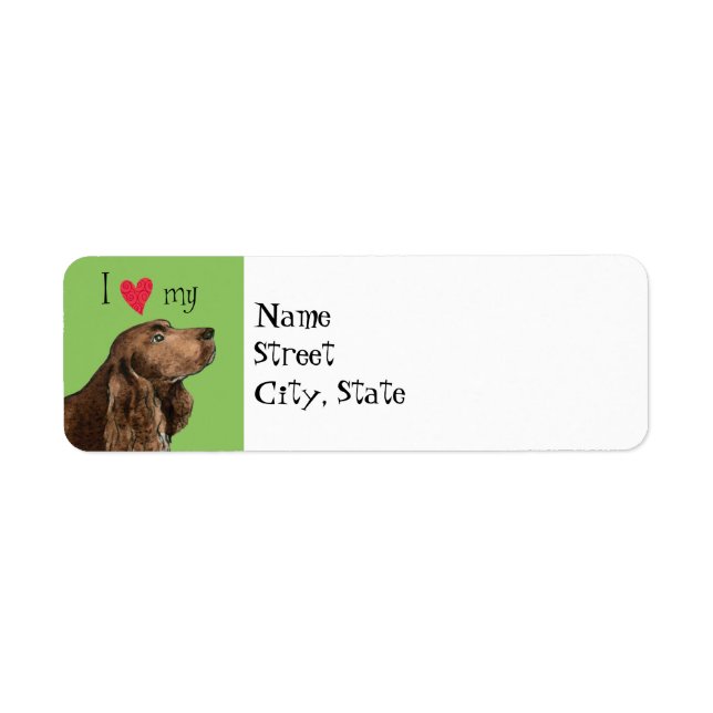 I Love my Field Spaniel Return Address Label (Front)