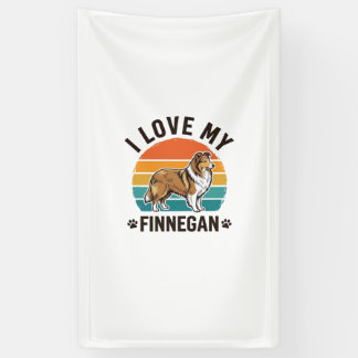 I Love My Finnegan Vintage Dog Name Shirt Design_1 Banner