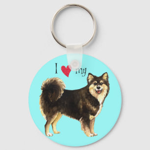 I Love my Finnish Lapphund Key Ring