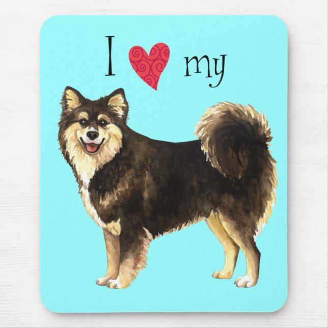 I Love my Finnish Lapphund Mouse Pad (Front)