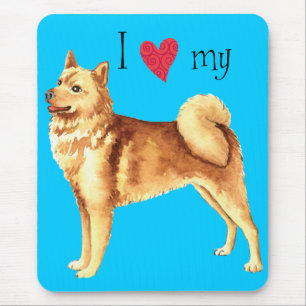 I Love my Finnish Spitz Mouse Pad