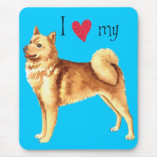 I Love my Finnish Spitz Mouse Pad (Front)