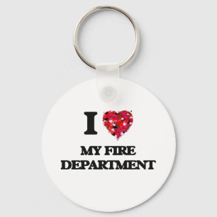 I Love My Fire Department Key Ring