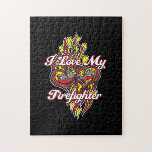 I Love My Firefighter Jigsaw Puzzle