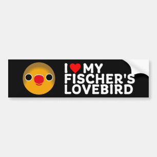 I LOVE MY FISCHER'S LOVEBIRD BUMPER STICKER