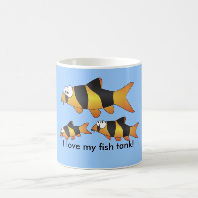 I love my fish tank funny clown loach MUG (Center)