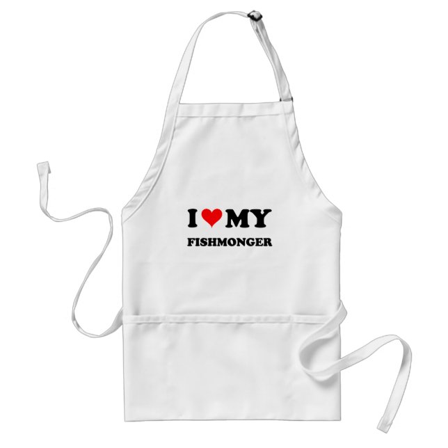 I Love My Fishmonger Standard Apron (Front)