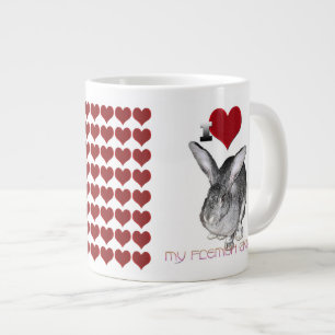 I Love My Flemish Giant Bunny Large Coffee Mug