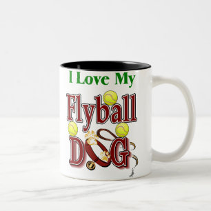 I love my flyball dog Two-Tone coffee mug
