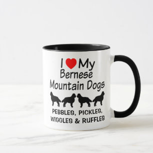 I Love My FOUR Bernese Mountain Dogs Mug