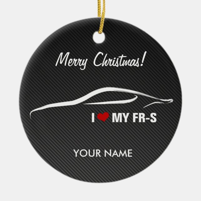 I Love My FR-S Personalised Chritsmas Ornament (Front)
