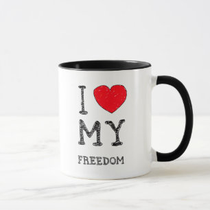 I Love My {Freedom} mug