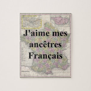 I love My French Ancestors Custom Puzzle