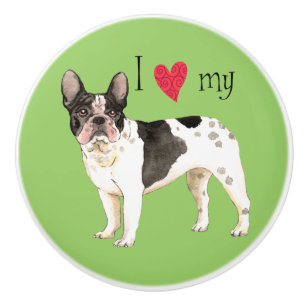 I Love my French Bulldog Ceramic Knob