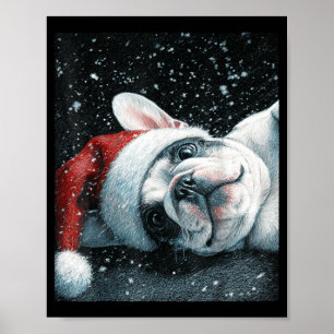 I Love My French Bulldog Christmas Cute  Poster