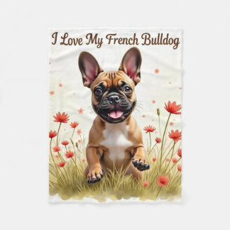 I Love My French Bulldog Cosy Blanket