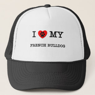 I LOVE MY FRENCH BULLDOG TRUCKER HAT