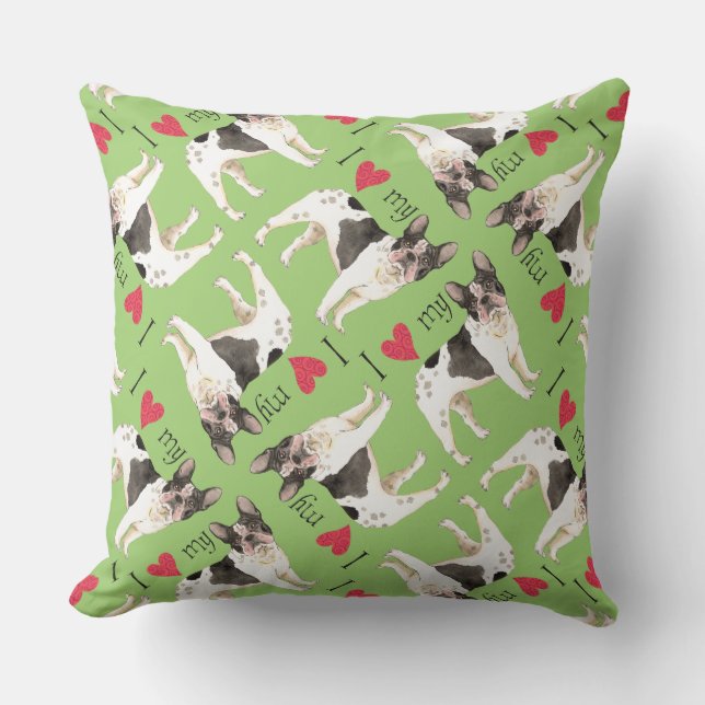 I Love my Frenchie Cushion (Front)