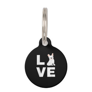 I Love My Frenchie French Bulldog Dog Lover Gift Pet Tag