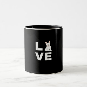 i love my frenchie french bulldog dog lover gift Two-Tone coffee mug