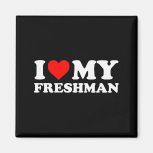 I Love My Freshman - Red Heart Magnet
