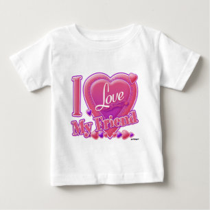 I Love My Friend pink/purple - heart Baby T-Shirt