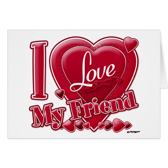 I Love My Friend red - heart (Front Horizontal)