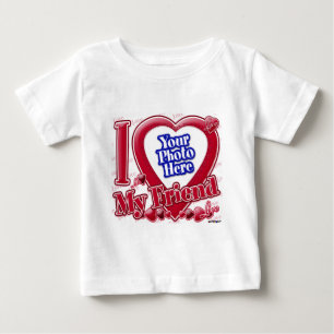 I Love My Friend red heart - photo Baby T-Shirt