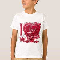I Love My Friend red - heart