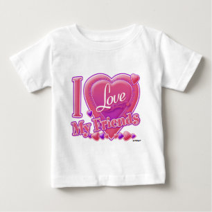 I Love My Friends pink/purple - heart Baby T-Shirt