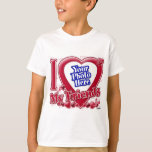 I Love My Friends red heart - photo T-Shirt<br><div class="desc">I Love My Friends red heart - photo</div>