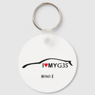 I Love my G35 Key-Chain Silhoeutte Logo Key Ring