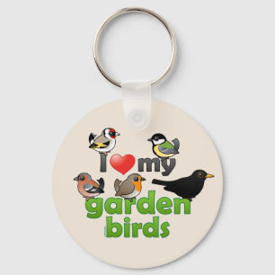 I Love My Garden Birds Key Ring