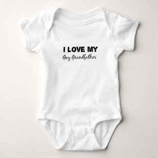 i love my gay grandfather baby bodysuit