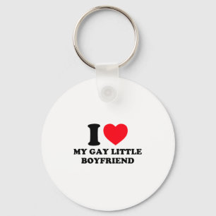 I Love My Gay Little Boyfriend Funny Y2k Valentine Key Ring