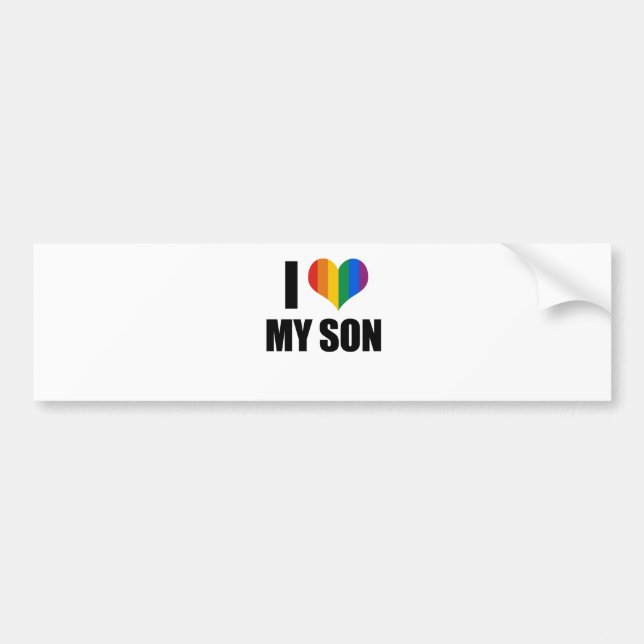 I Love my gay son Bumper Sticker (Front)